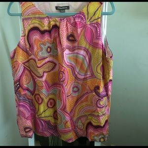 Tommy Bahama Cotton/Silk, Lined Blouse Shell XL